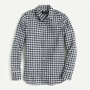 J. Crew Classic Fit Boy Shirt in Crinkle Gingham - size 8